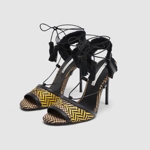 LIKE NEW WORN ONCE Zara Patterned Sandal